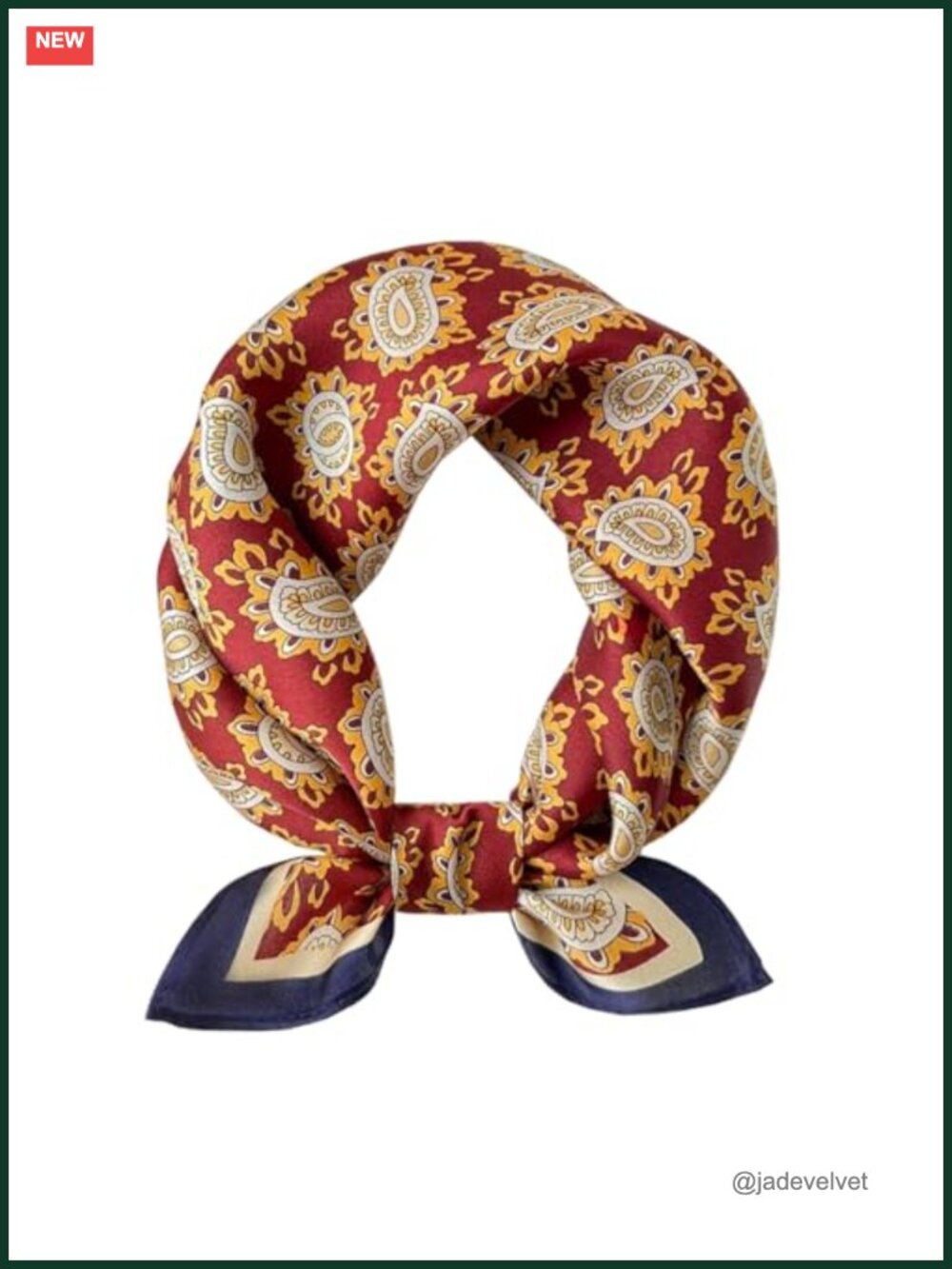 100% Mulberry Silk Small Square Scarf 21"x21" Digital Printed Neckerchief